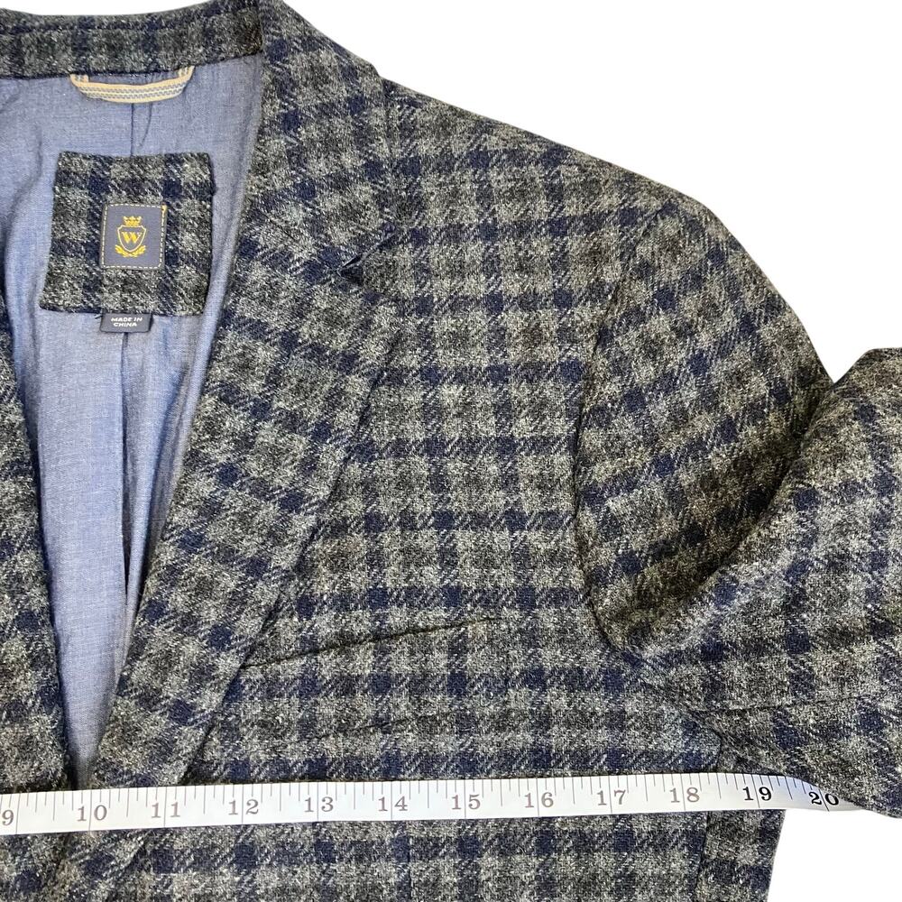 Wallin & Bros Mens 38S Wool Tweed Tailored Sports Coat Blazer Elbow Patches - Picture 5 of 16
